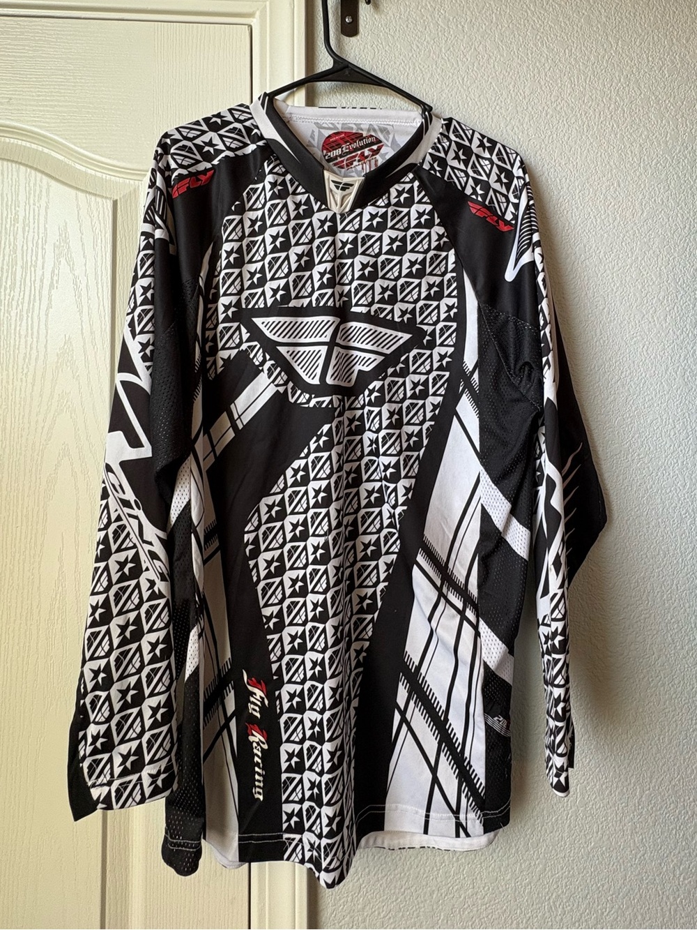 Revolution Red, Black & White Graphic Jersey- size Medium